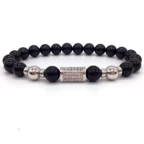 Classy Men Black on Black Bar Bracelet