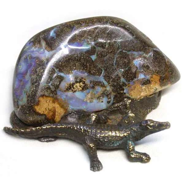 Crocodile On Boulder Opal