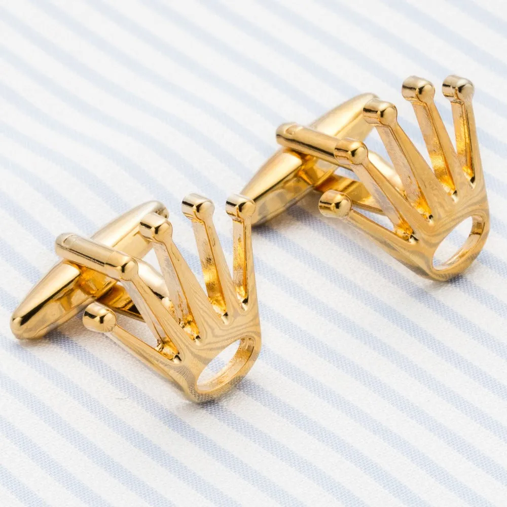 Crown GOLD CUFFLINKS