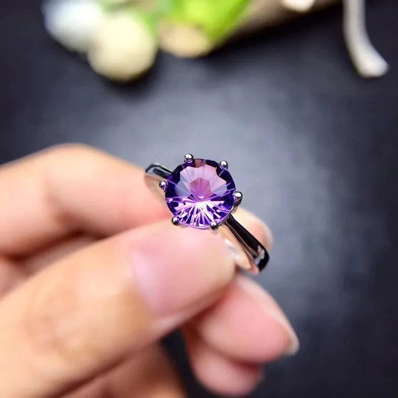 Dainty Amethyst Ring, Purple Gem Stone, Delicate Ring, Engagement Ring, Crystal Ring, Gemstone Ring, Amethyst Jewelry, February Birthstone