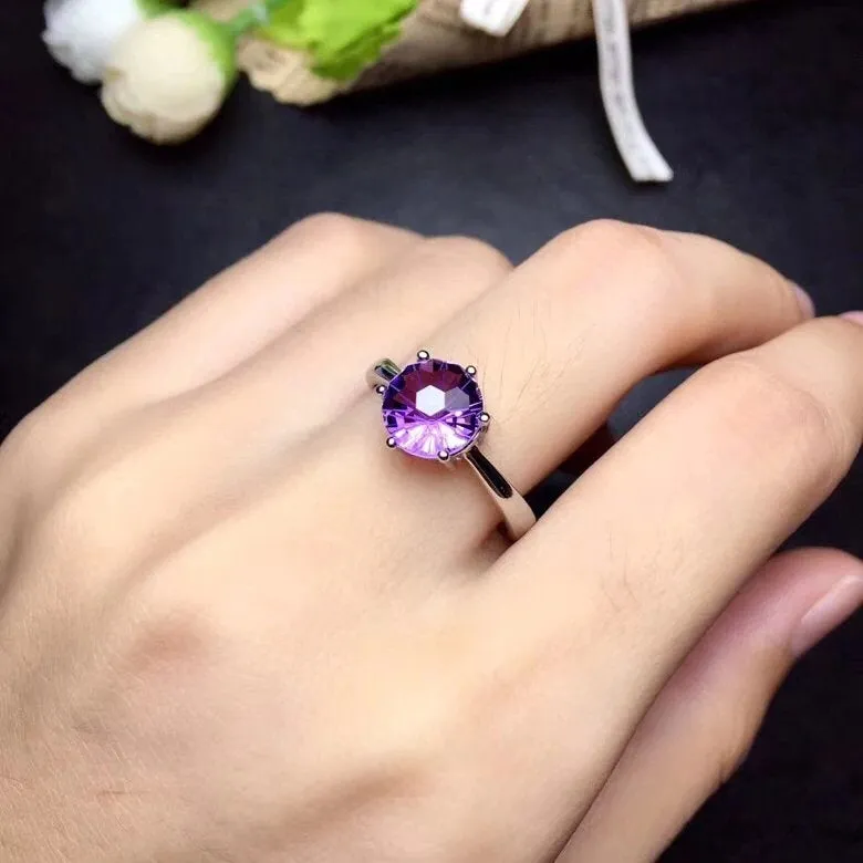 Dainty Amethyst Ring, Purple Gem Stone, Delicate Ring, Engagement Ring, Crystal Ring, Gemstone Ring, Amethyst Jewelry, February Birthstone