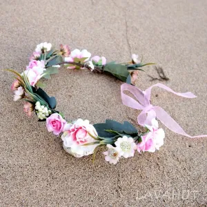 Dainty Pink Flower Crown