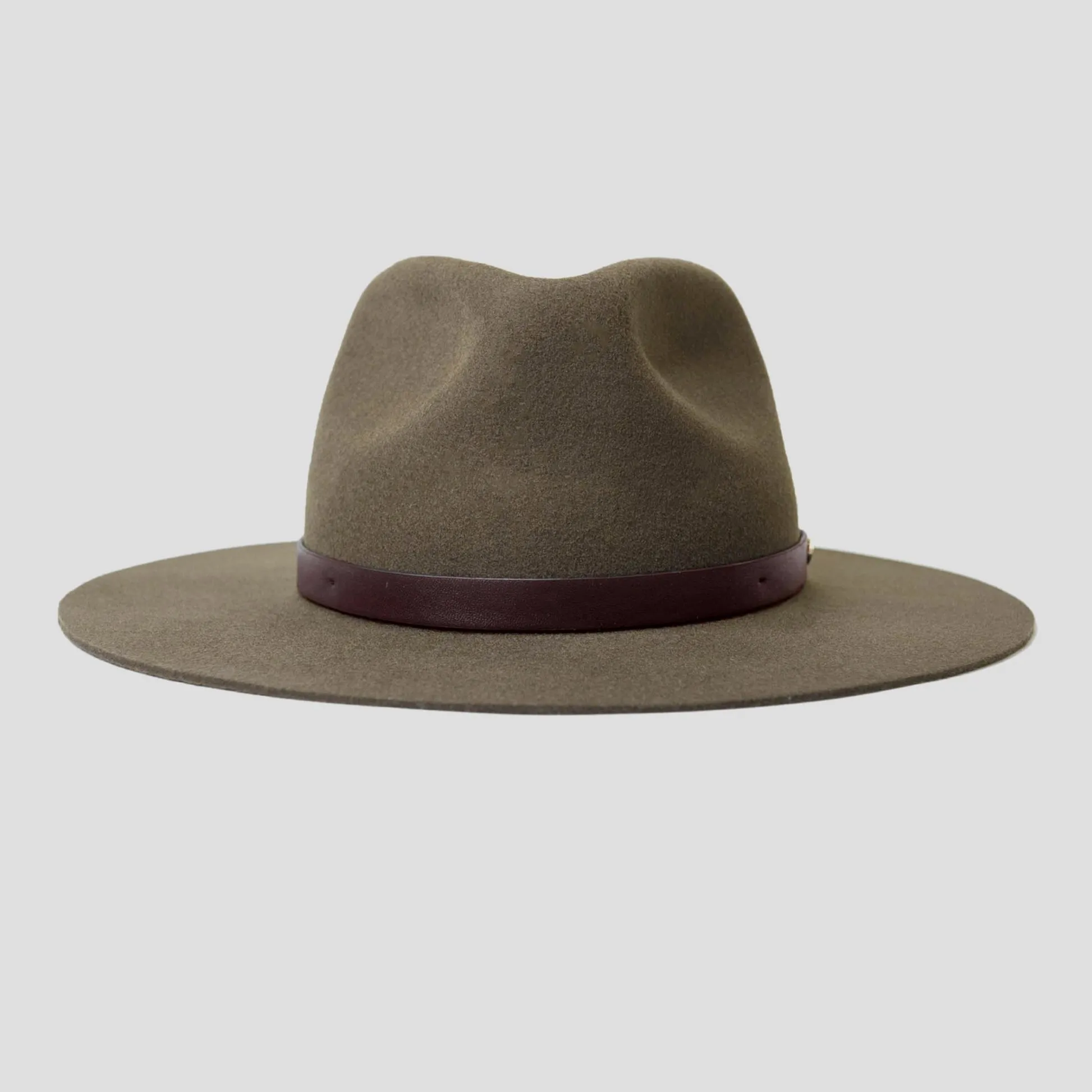 Dapper Men's Felt Fedora Hat–Dark Grey