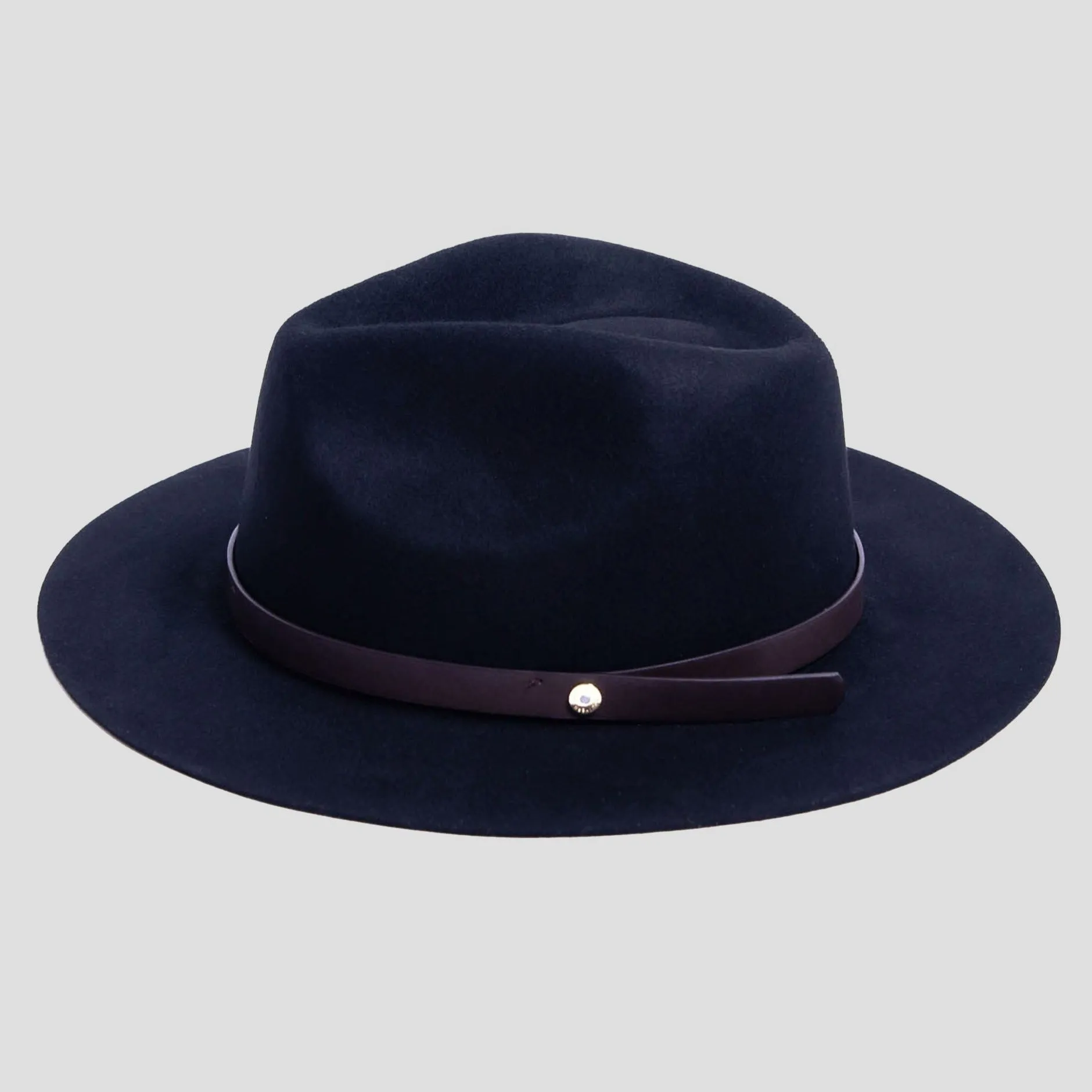 Dapper Men's Felt Fedora Hat–Dark Grey