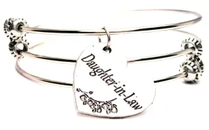 Daughter-In-Law Triple Style Expandable Bangle Bracelet