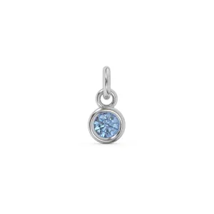 December Birthstone Charm | Sterling Silver