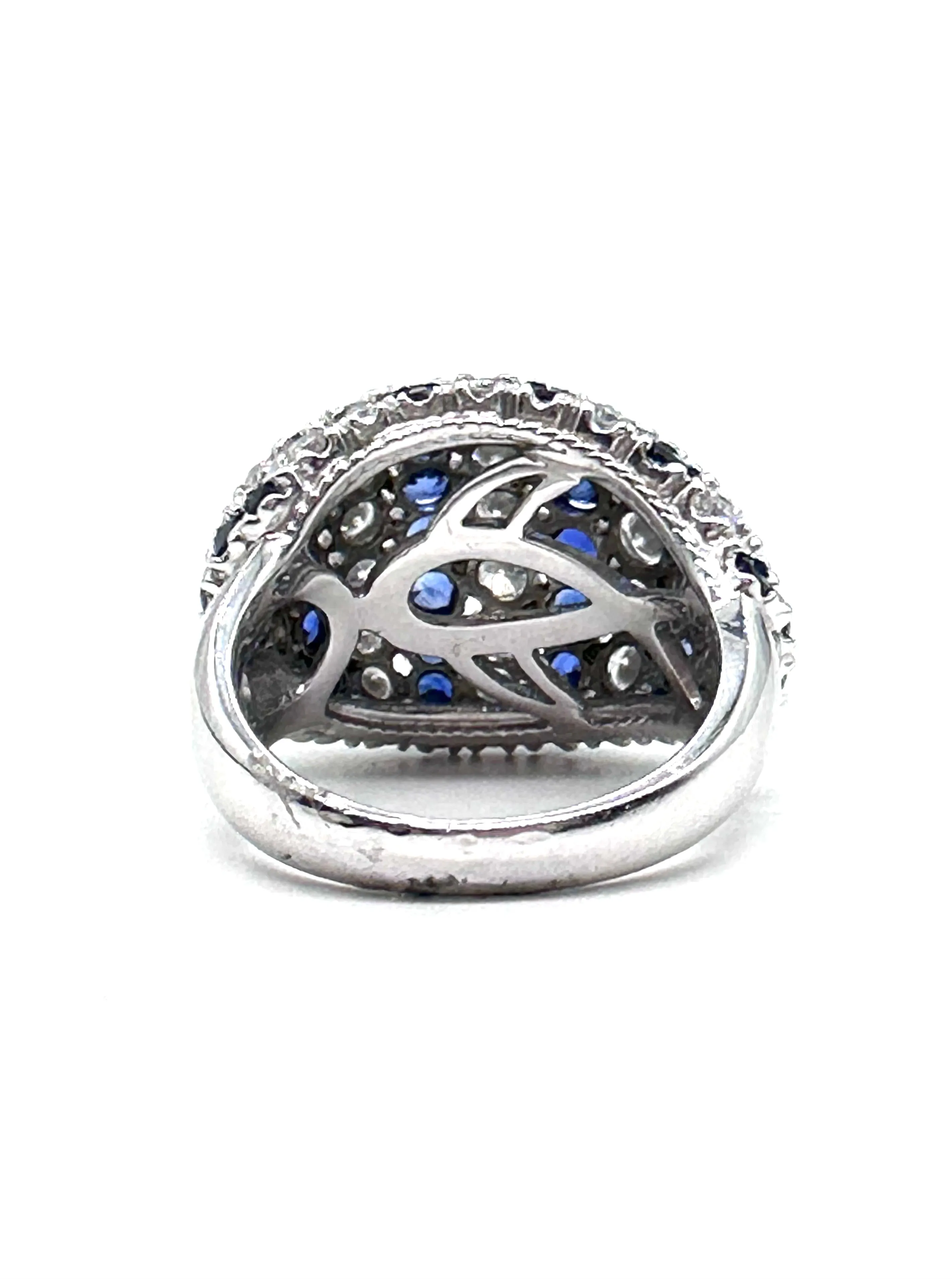 Diamond and Sapphire Dome Ring