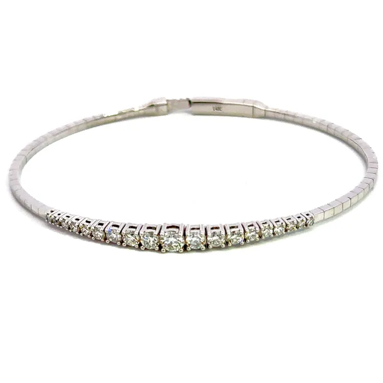 Diamond Flex Bangle Bracelet, 14Kt