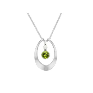 Faceted Peridot Caprice Pendant Necklace