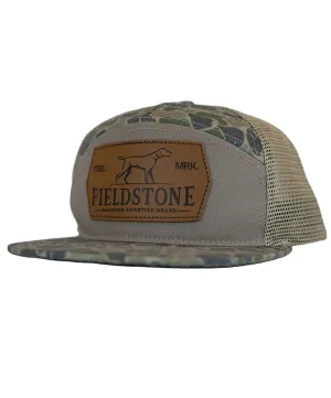 Fieldstone - Backwoods Camo Leather Patch Hat