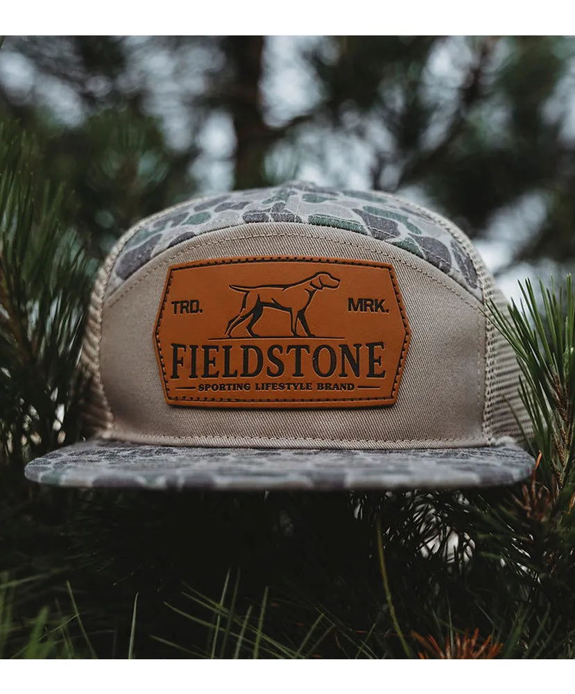 Fieldstone - Backwoods Camo Leather Patch Hat