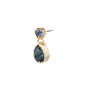 Forever & Always a Pair – Love : Tanzanite & London Blue Topaz Double Drop Earring