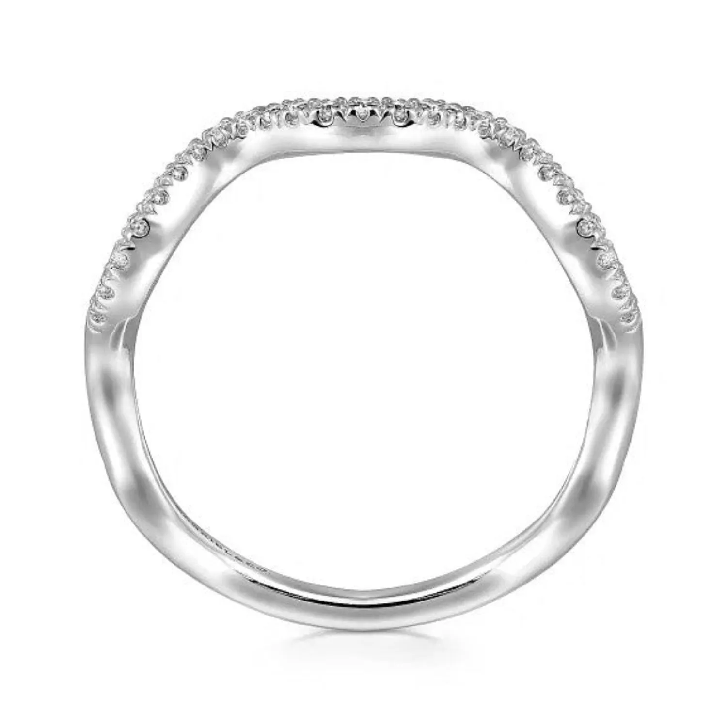 Gabriel & Co. Diamond Wave Stackable Ring