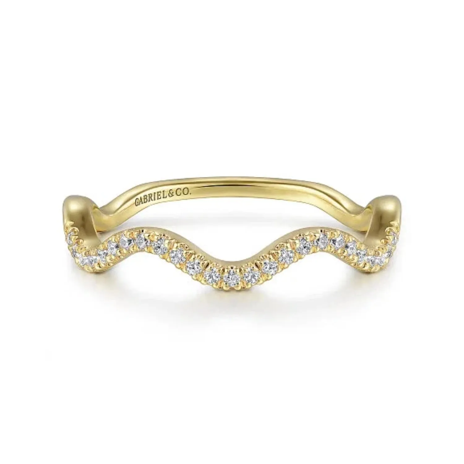 Gabriel & Co. Diamond Wave Stackable Ring