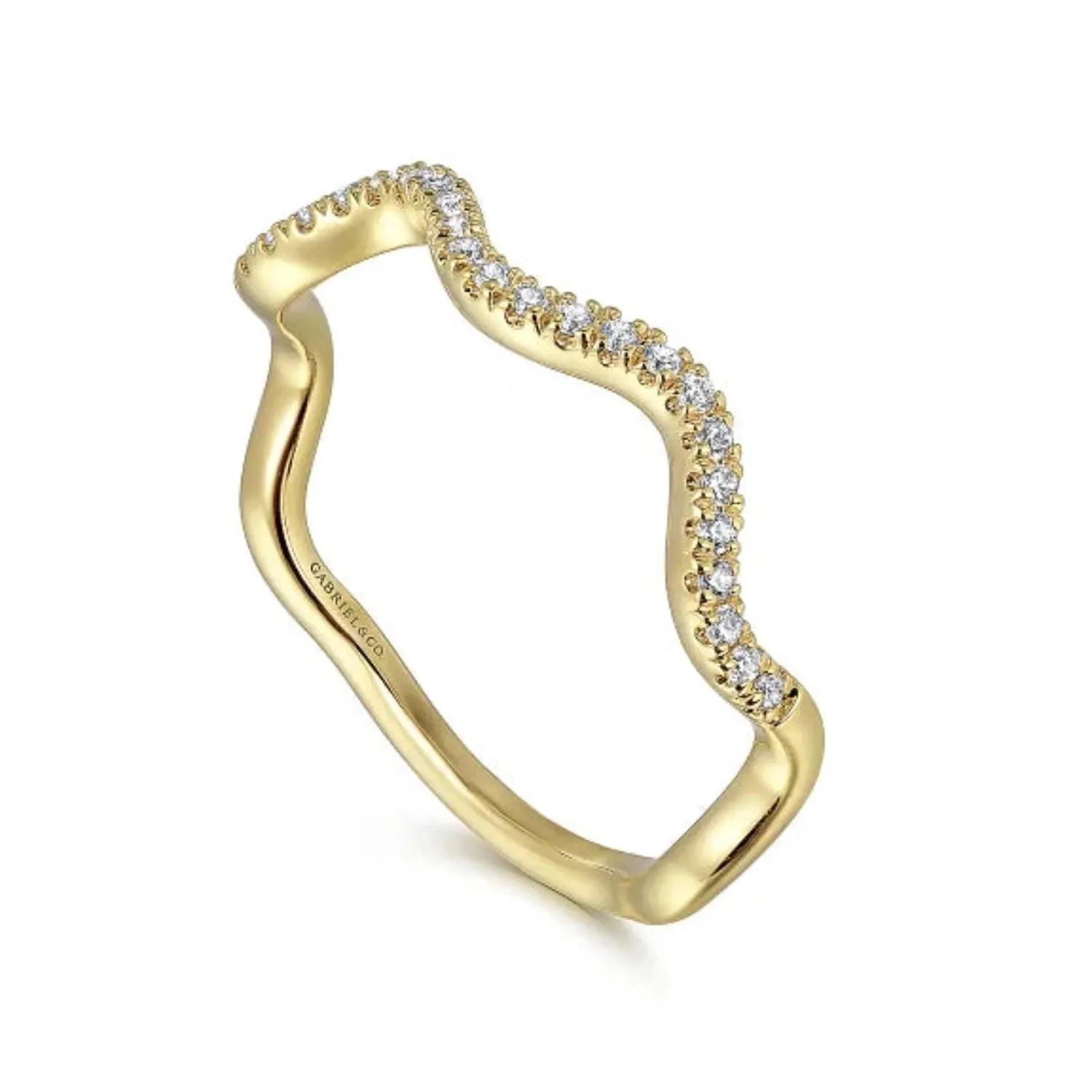 Gabriel & Co. Diamond Wave Stackable Ring