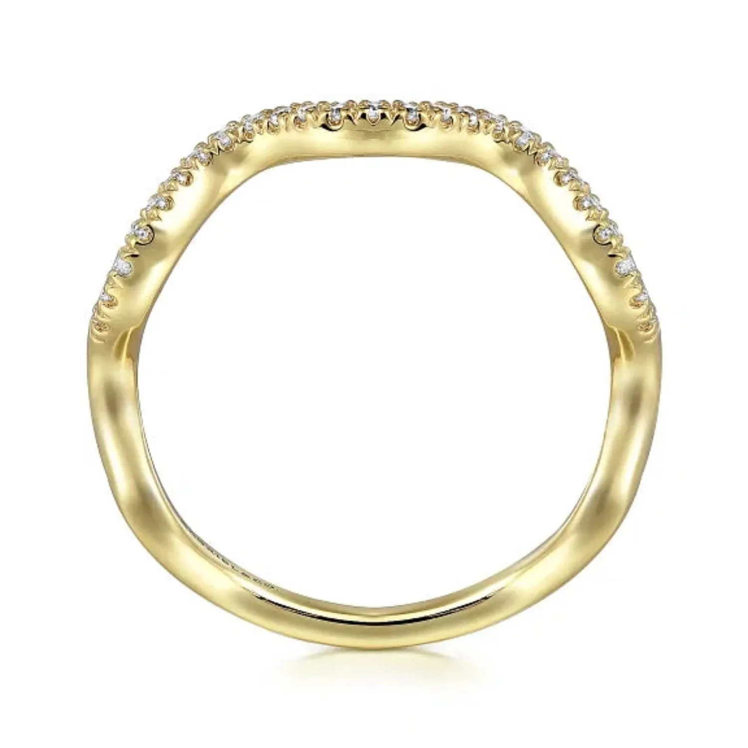 Gabriel & Co. Diamond Wave Stackable Ring