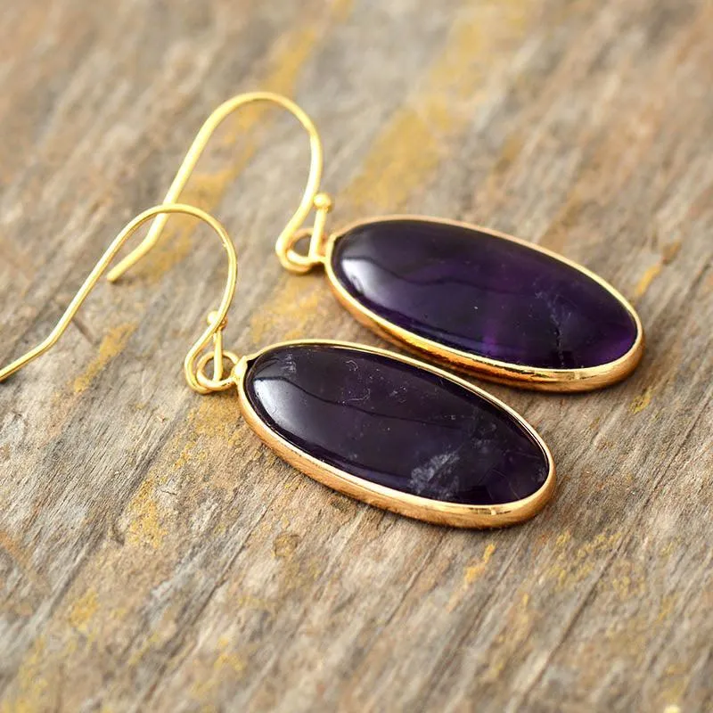 Gadhung Amethyst Drop Earrings