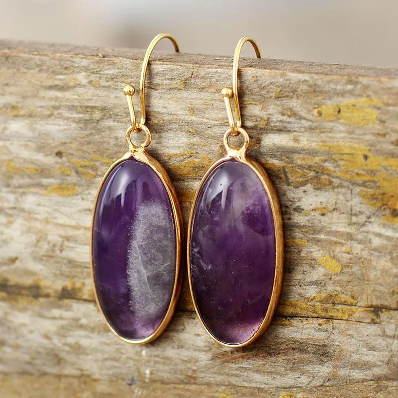 Gadhung Amethyst Drop Earrings