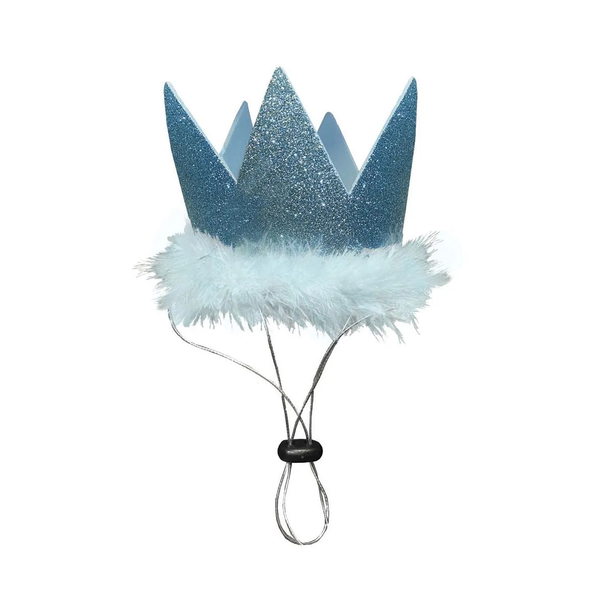 Glitter Crown Party Hat in Blue