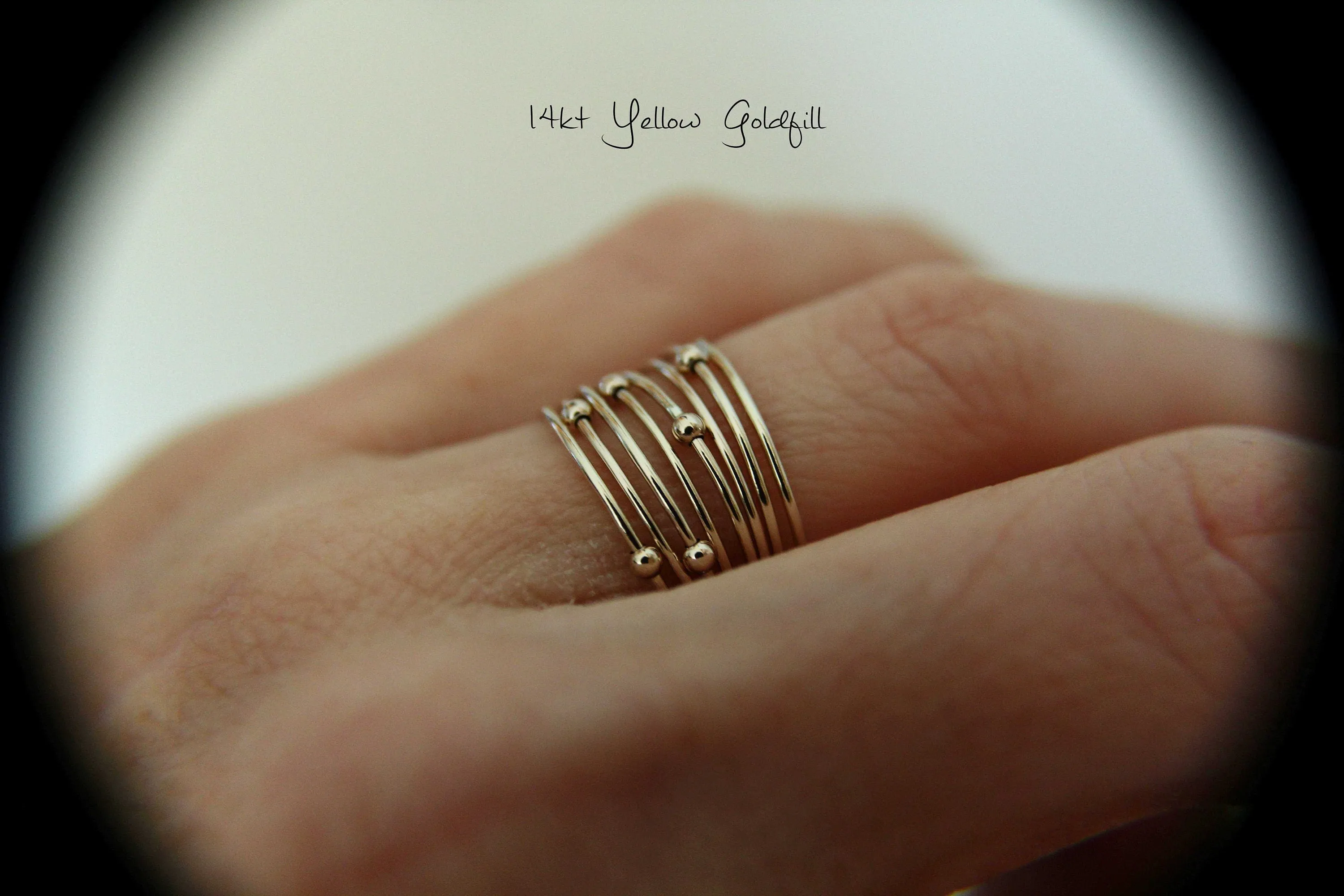 Gold Orbit Ring, Spinner Rings, Stacking Rings, Modern Sterling Spinner Ring, Thin Ring, Beaded Ring, Whisper Rings, Delicate Rings, Gift