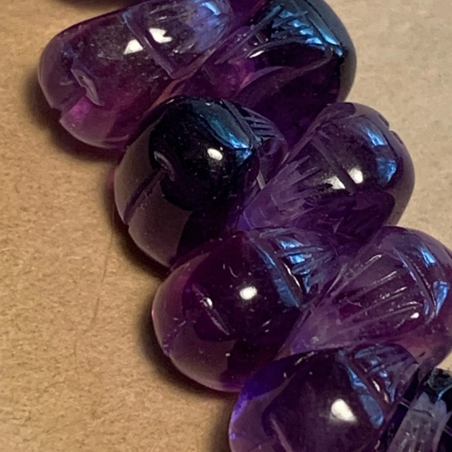 Handcarved Amethyst Amulet