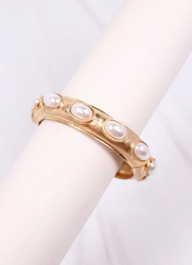 Harriette Pearl Bracelet Gold