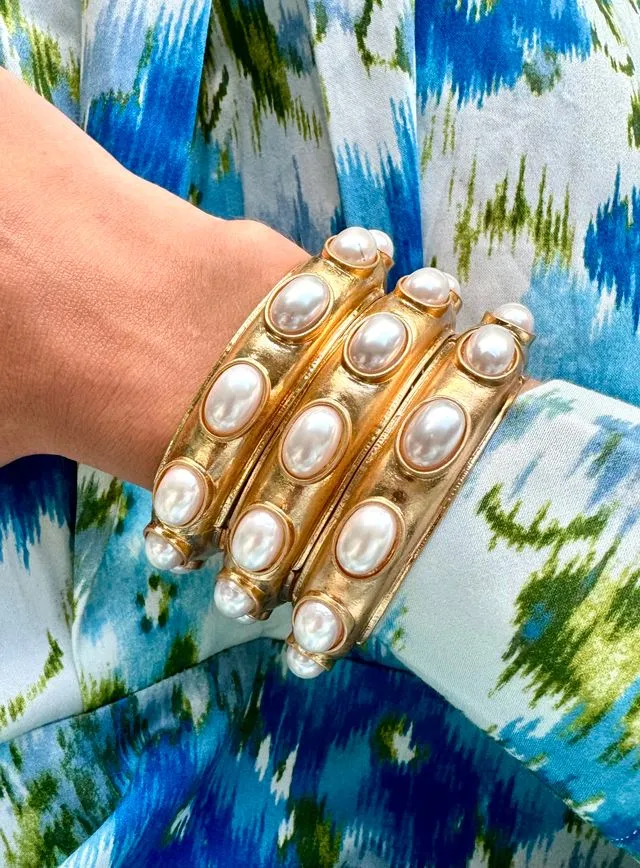 Harriette Pearl Bracelet Gold