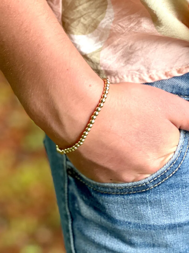 Honey Bee Beads Bracelet - Gold