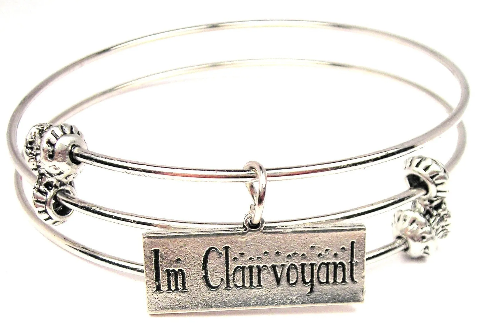 I'm Clairvoyant Triple Style Expandable Bangle Bracelet