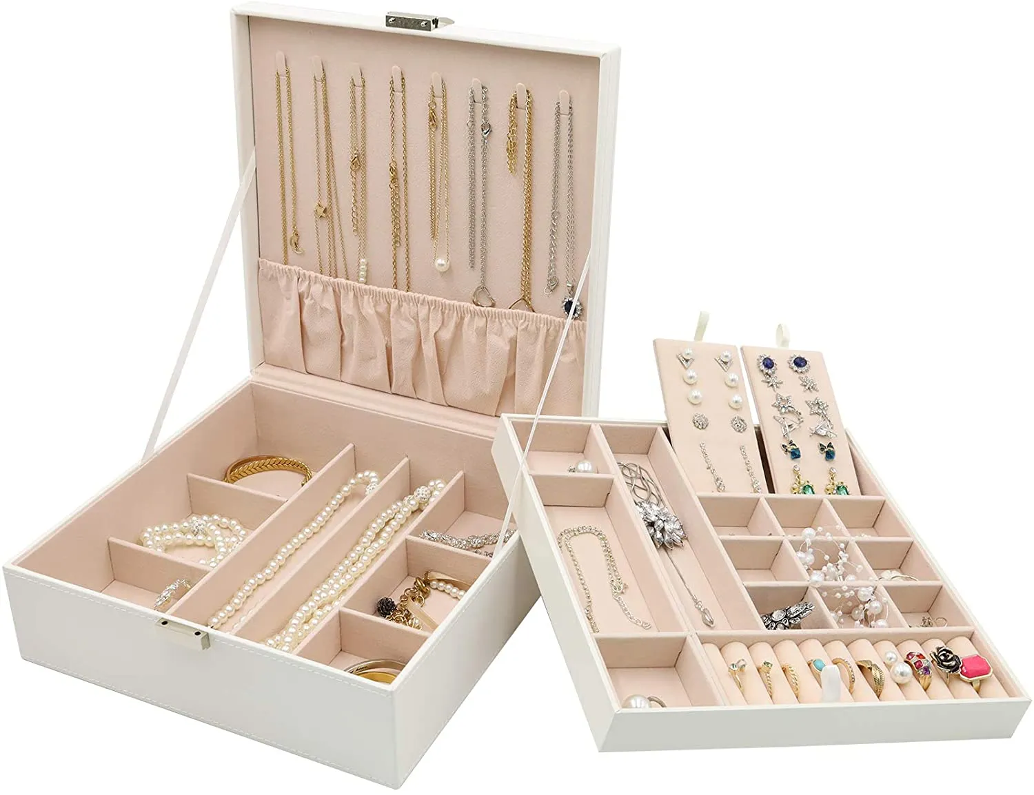 Jewelry Box Storage Case with Two Layers Display | ProCase