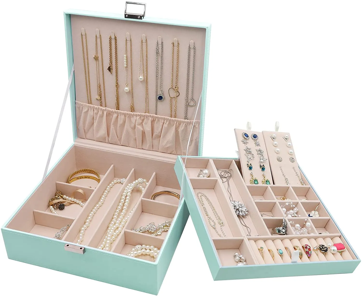 Jewelry Box Storage Case with Two Layers Display | ProCase