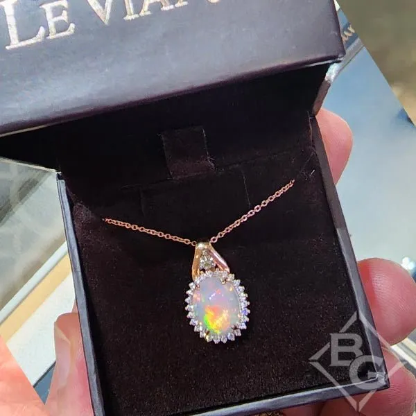 Le Vian Chocolatier Large Neopolitan Opal Halo Pendant