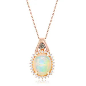 Le Vian Chocolatier Large Neopolitan Opal Halo Pendant