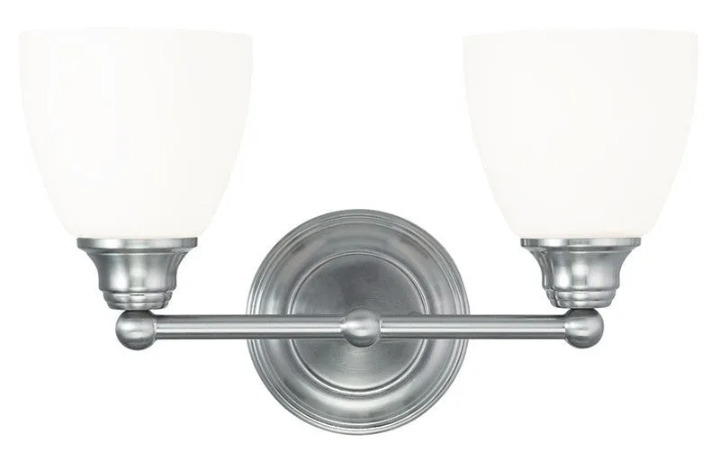 Livex Somerville 2 Light Brushed Nickel Bath Light - C185-13662-91