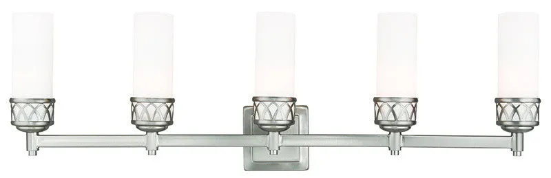 Livex Westfield 5 Light Brushed Nickel Bath Light - C185-47185-91