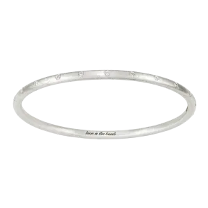 LOVE IS THE BOMB 22 WHITE DIAMOND BANGLE