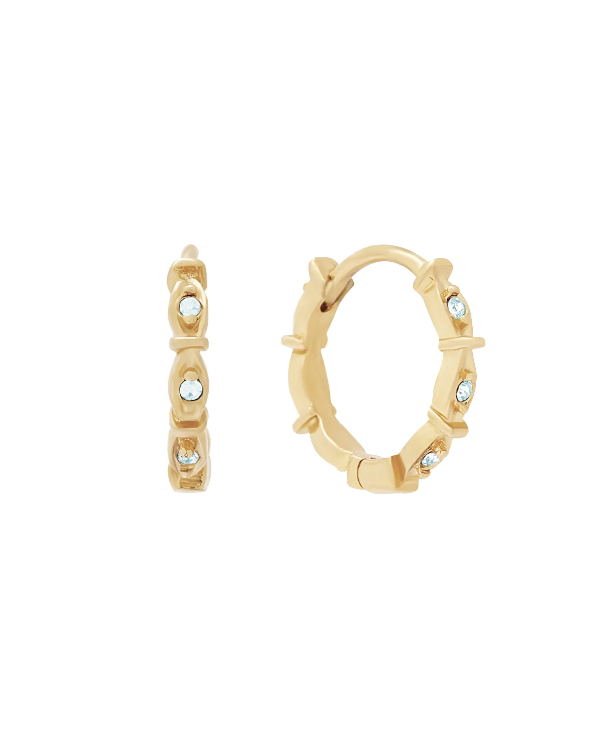 Madame Blanche Aquamarine Hoops