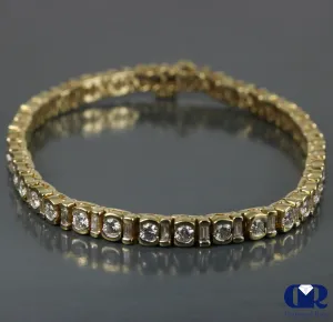 Men's 6.00 Carat Diamond Tennis Bracelet In 14K Yellow Gold