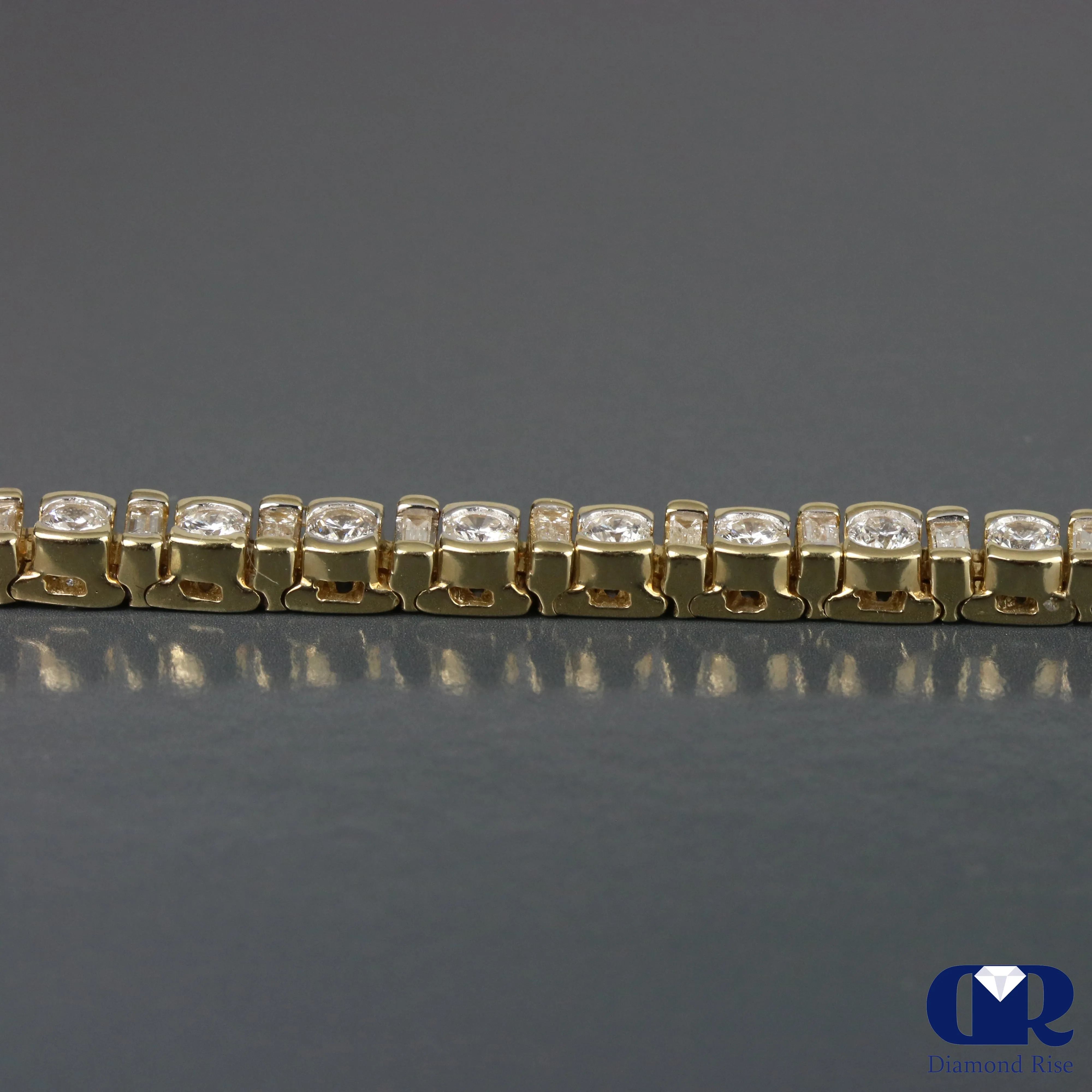 Men's 6.00 Carat Diamond Tennis Bracelet In 14K Yellow Gold