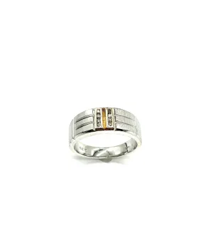 Men’s Sterling Silver Diamond Band