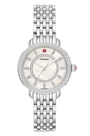 Michele Sidney Classic Stainless Steel Diamond MWW30B000001