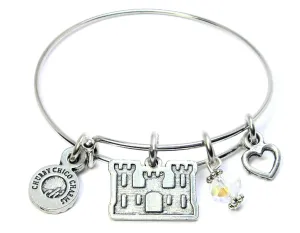 Military Engineer Castle Expandable Bangle Bracelet