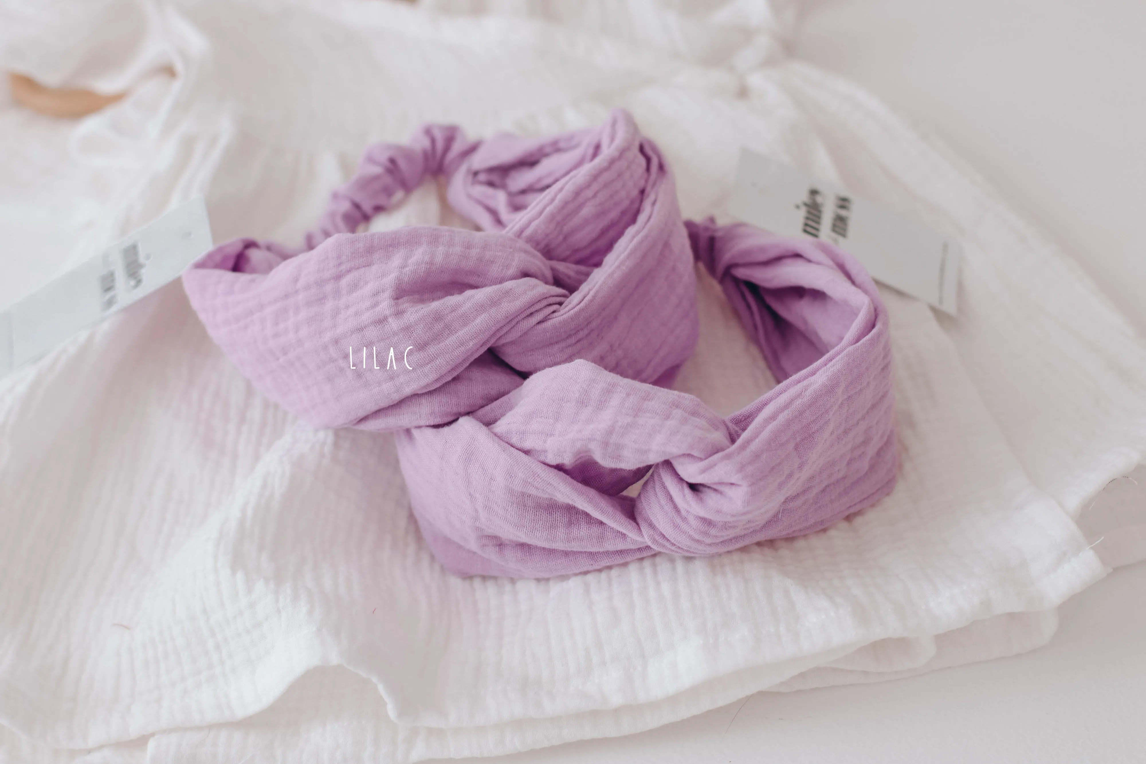 Muslin summer twisted headband