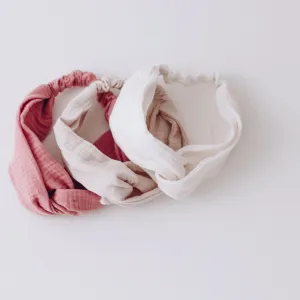 Muslin summer twisted headband