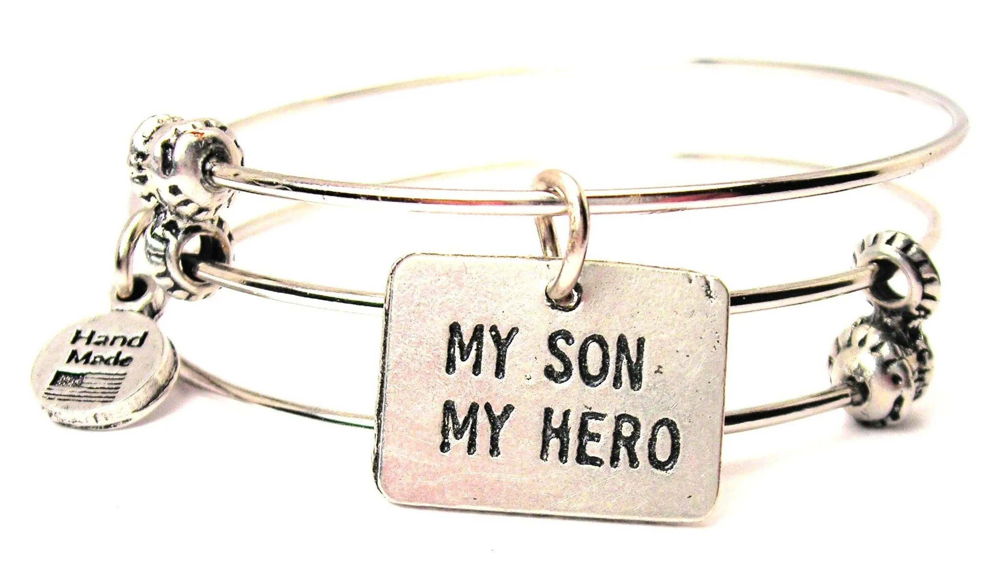 My Son My Hero Triple Style Expandable Bangle Bracelet