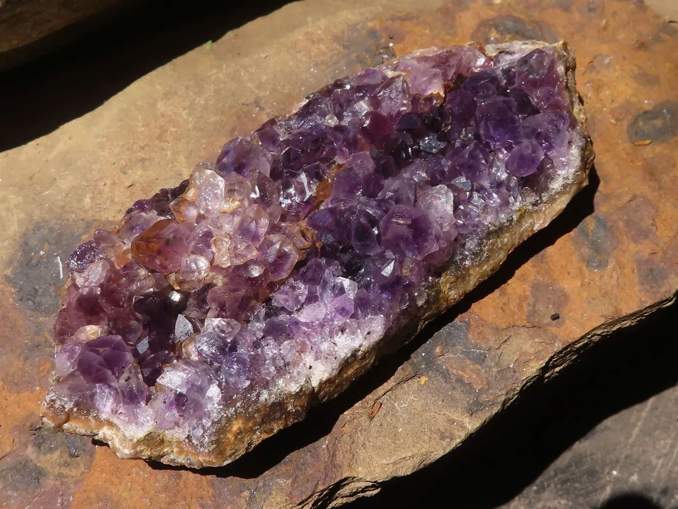 Natural Dark Amethyst Crystal Plate Specimens x 12 From Zululand, South Africa