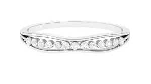 Natural Diamond Half Eternity Minimal Stackable Ring