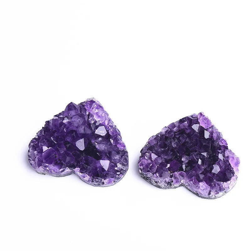 Natural Uruguay Amethyst Cluster Cave-Heart Shaped Rough Stone!So Pretty!!