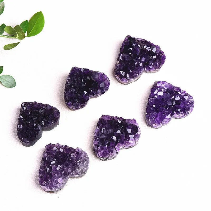 Natural Uruguay Amethyst Cluster Cave-Heart Shaped Rough Stone!So Pretty!!