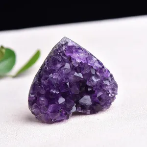 Natural Uruguay Amethyst Cluster Cave-Heart Shaped Rough Stone!So Pretty!!